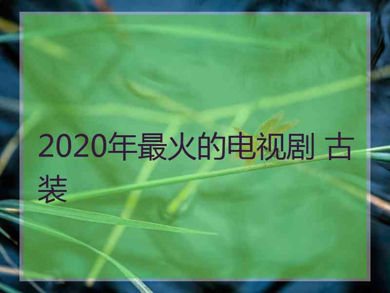 2020年最火的电视剧 古装