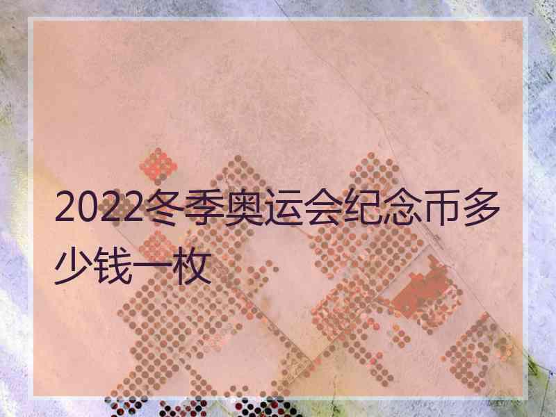 2022冬季奥运会纪念币多少钱一枚