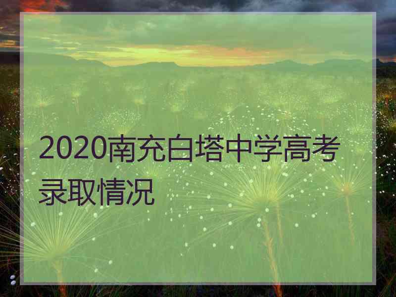 2020南充白塔中学高考录取情况