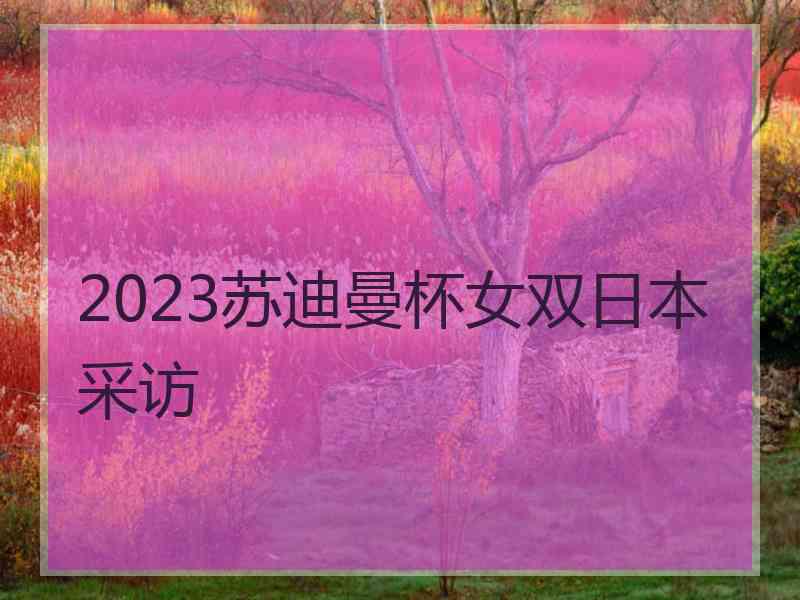 2023苏迪曼杯女双日本采访