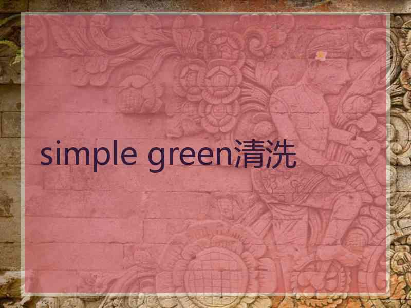 simple green清洗