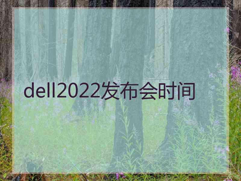 dell2022发布会时间