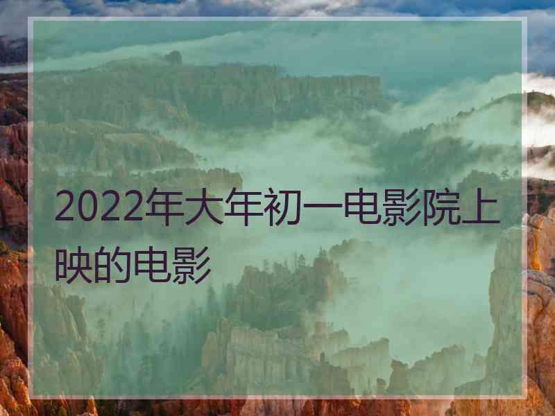 2022年大年初一电影院上映的电影