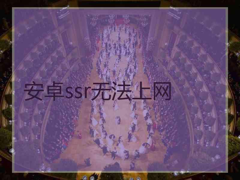 安卓ssr无法上网