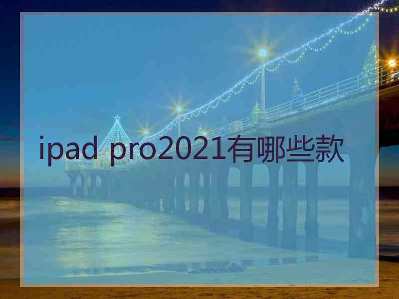 ipad pro2021有哪些款