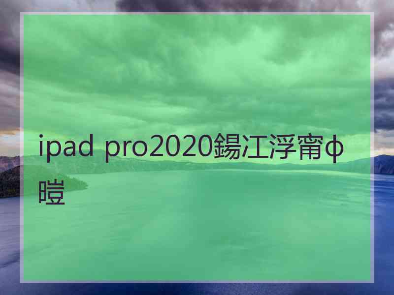 ipad pro2020鍚冮浮甯ф暟