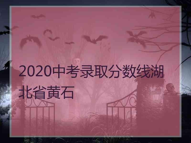 2020中考录取分数线湖北省黄石