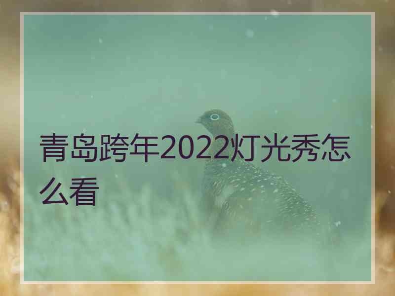 青岛跨年2022灯光秀怎么看