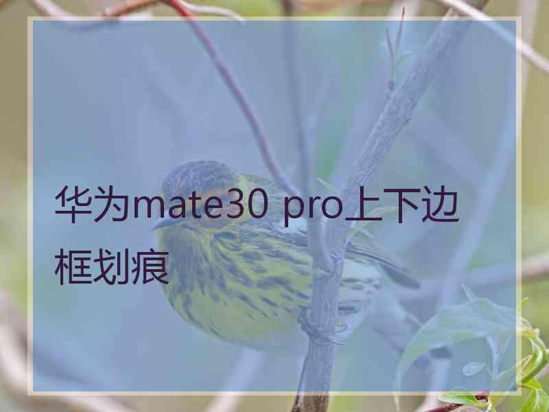 华为mate30 pro上下边框划痕