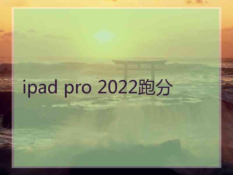 ipad pro 2022跑分